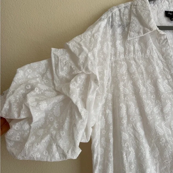 Chic White Maxi Dress with Puff Sleeves - Picture 4 of 7